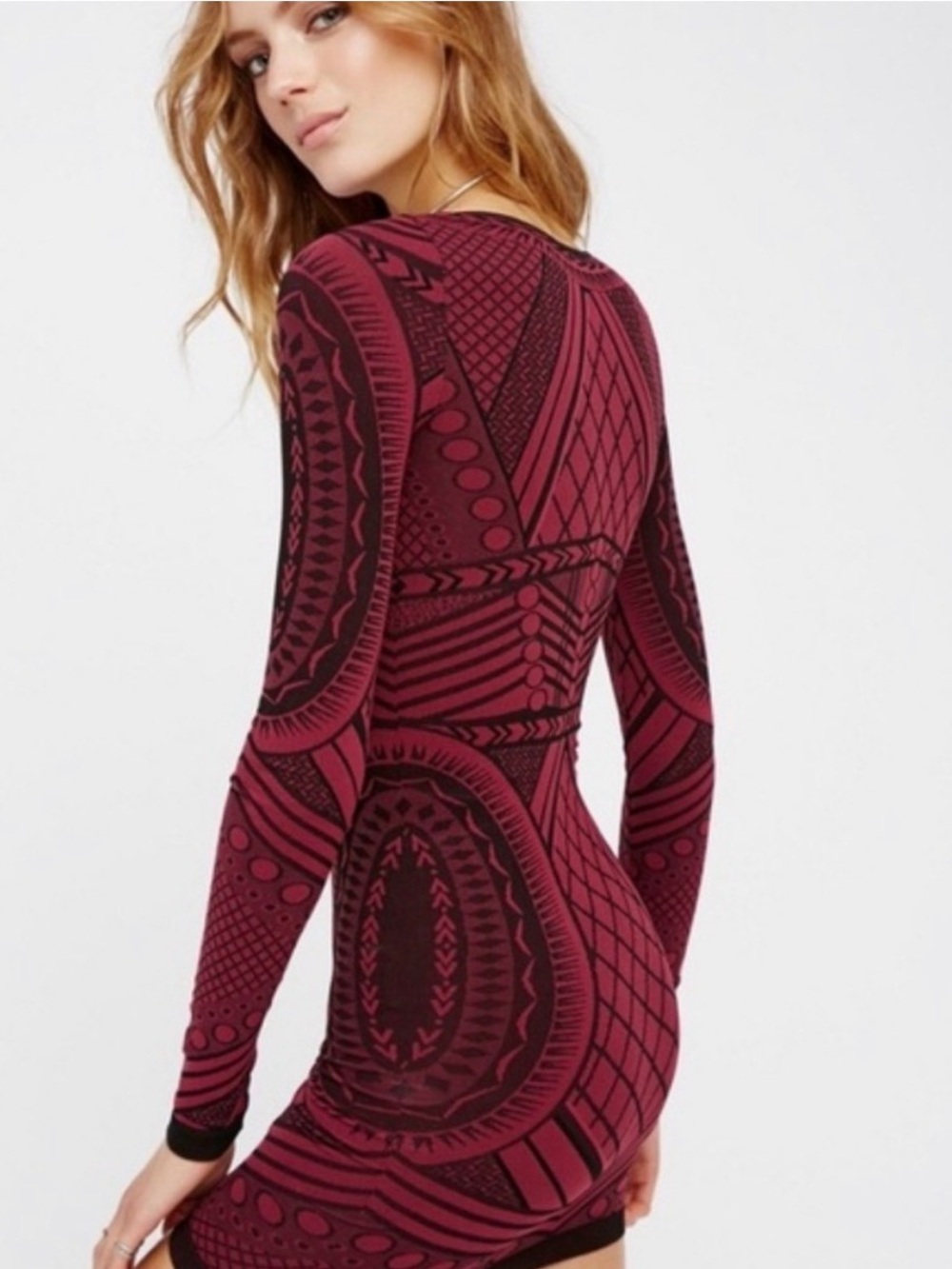 FREE PEOPLE not an illusion bodycon dress